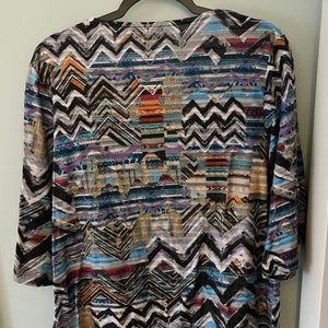 T/O Thomas/Olivia Women’s XL 3/4 sleeve multicolor top